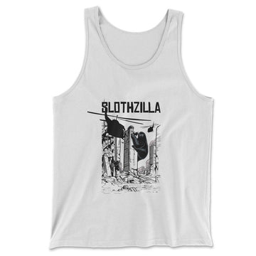 Slothzilla Men/Unisex Tank in White color